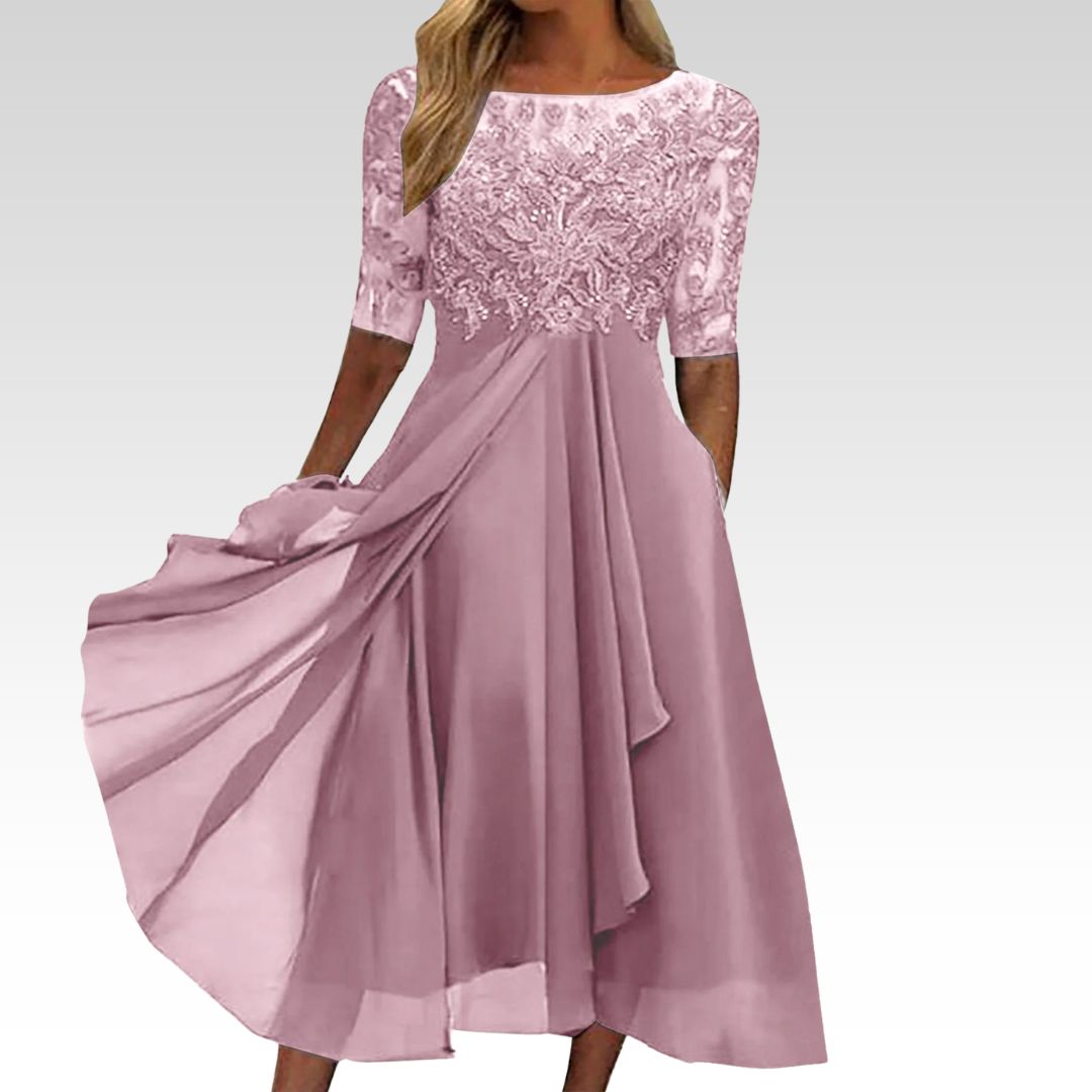 Zaria | Lace Midi Dress
