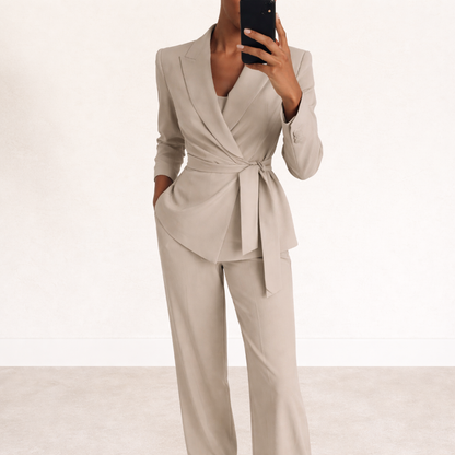 Diana | Fitted Pantsuit with Belt