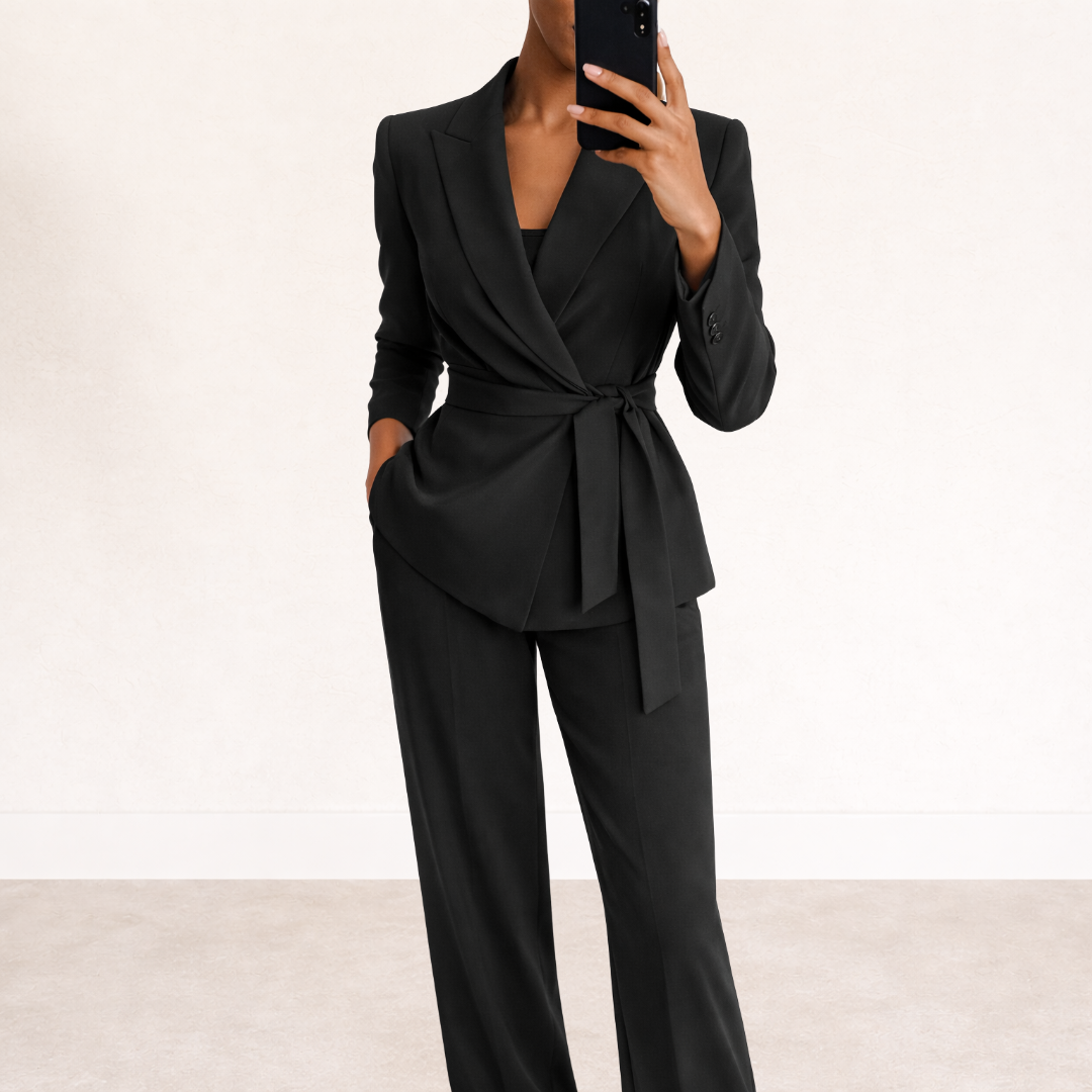 Diana | Fitted Pantsuit with Belt