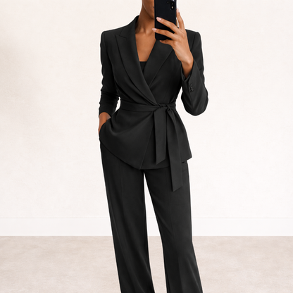 Diana | Fitted Pantsuit with Belt