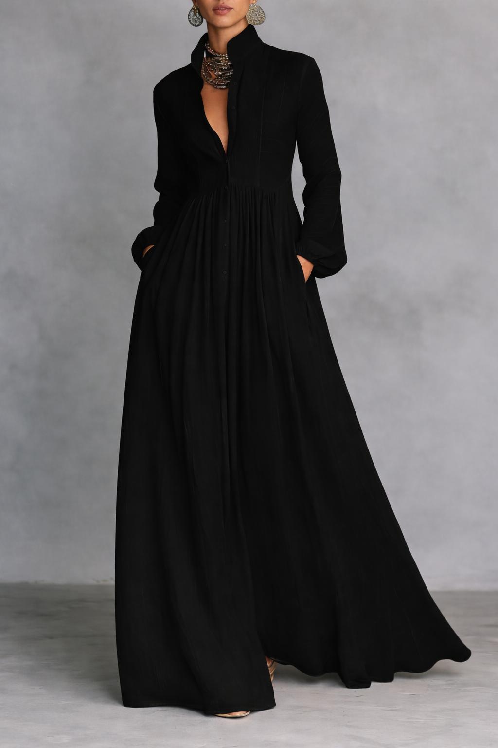 Serena | Button-Front Maxi Dress