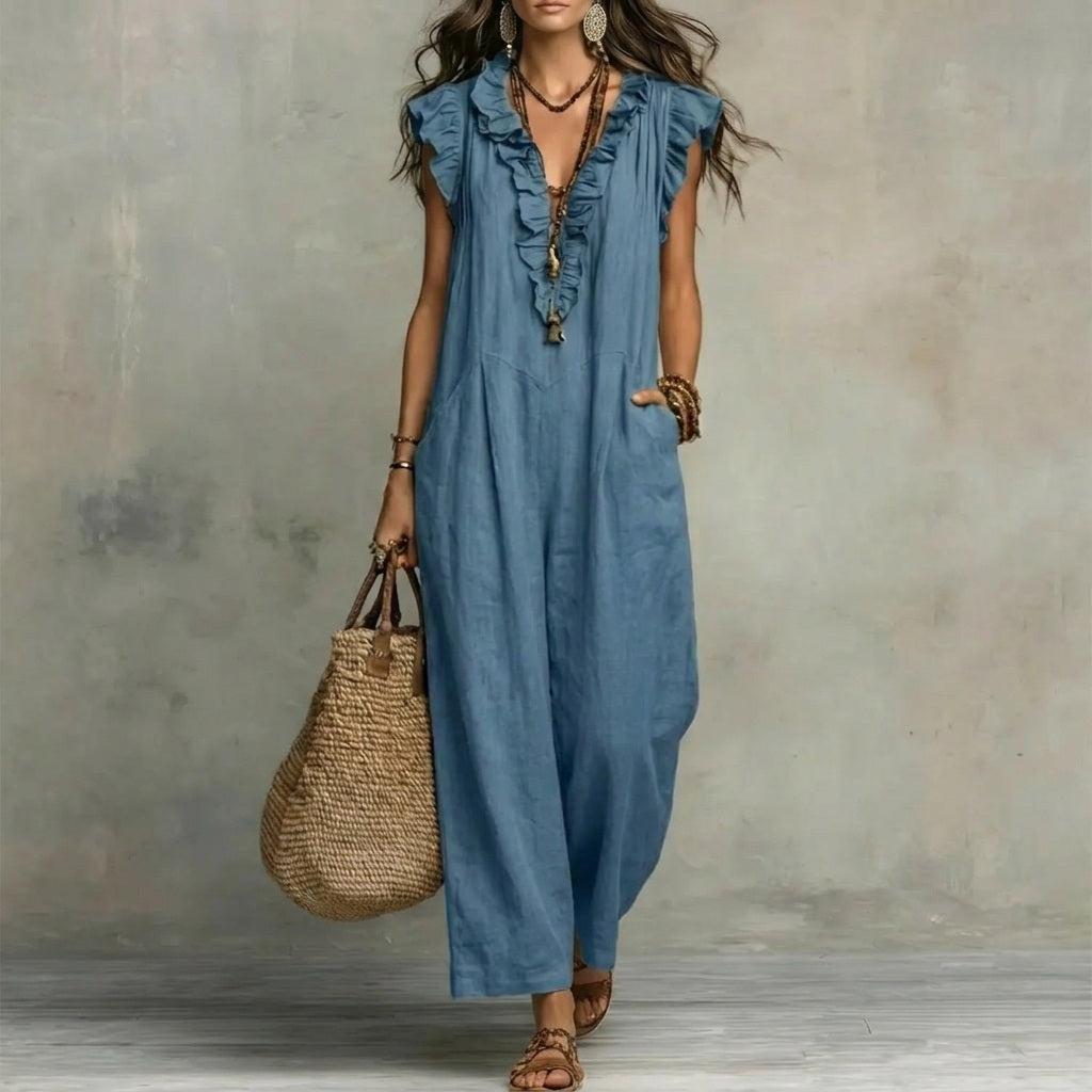 Rebecca | Long Linen Dress