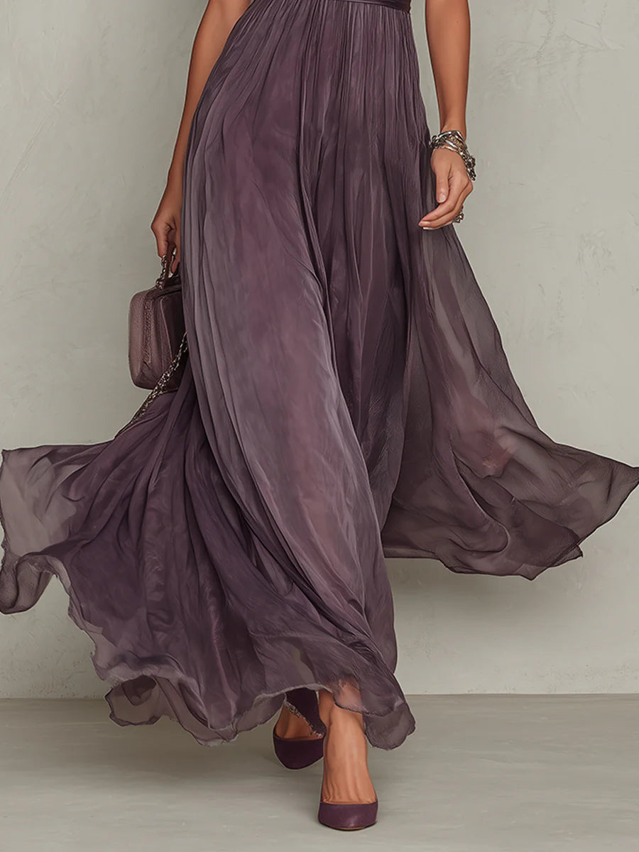 Isabella | Elegant Keyhole Maxi Dress