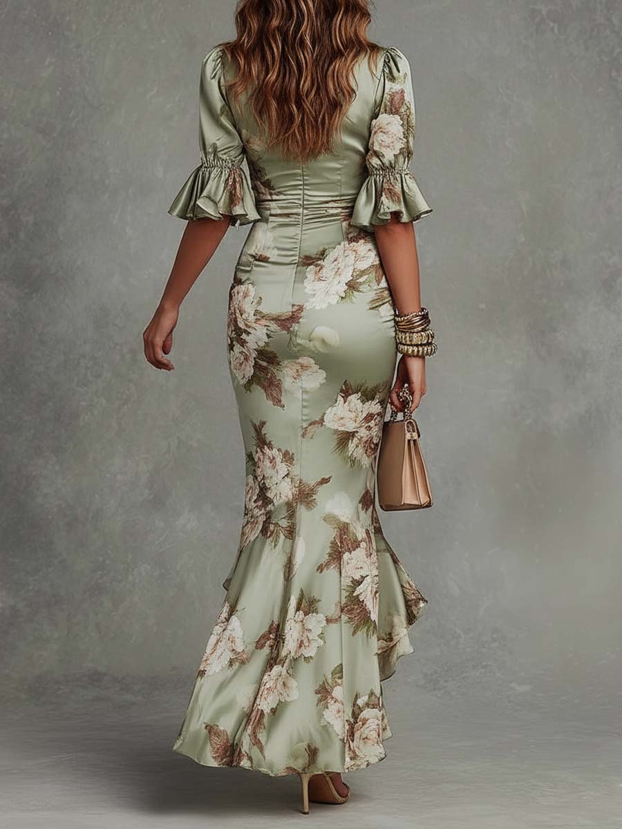 Aveline | Asymmetrical Casual Printed Dress