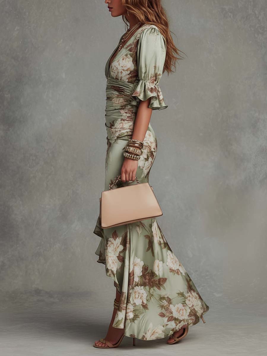 Aveline | Asymmetrical Casual Printed Dress