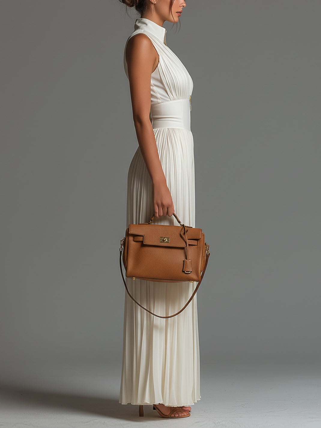 Aurora | Casual White Pleated Jumpsuit