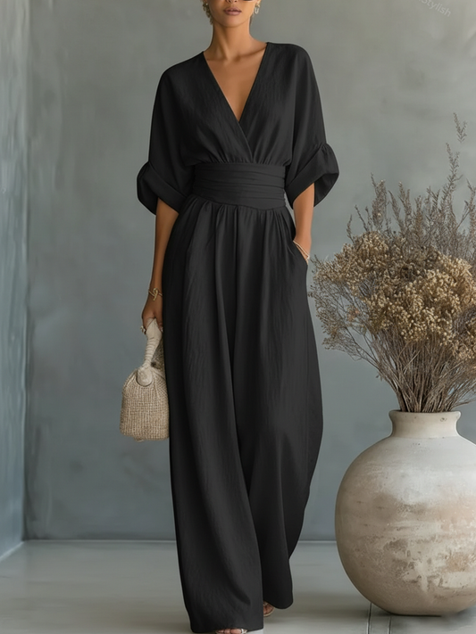 Aria | Elegant High-Waisted Jumpsuit