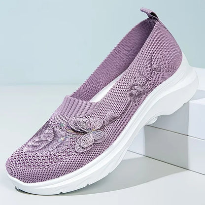 Leetha | Butterfly Embroidered Loafers