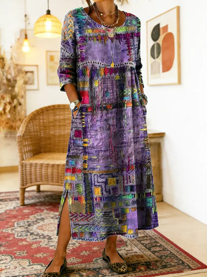 Lunara | Ethnic Patchwork Dress