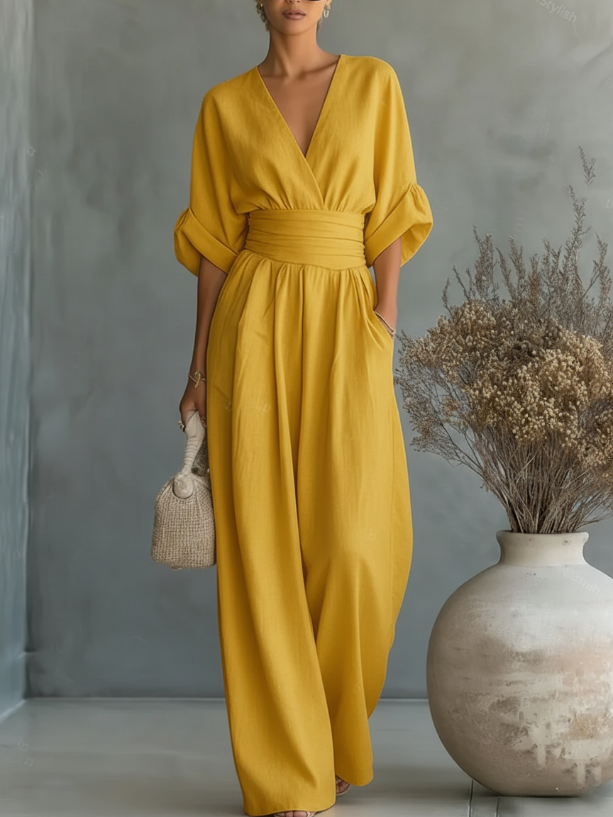 Aria | Elegant High-Waisted Jumpsuit