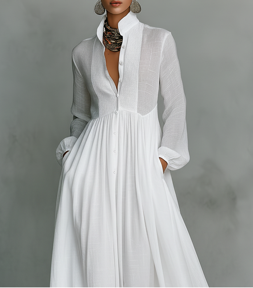 Serena | Button-Front Maxi Dress