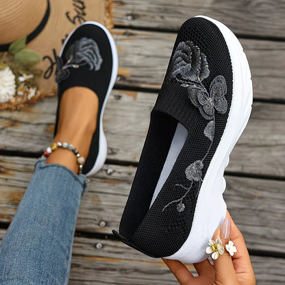 Leetha | Butterfly Embroidered Loafers