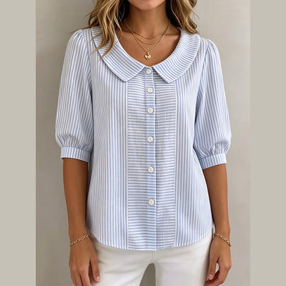 Rebecca | Button-Down Puffed Sleeve Blouse