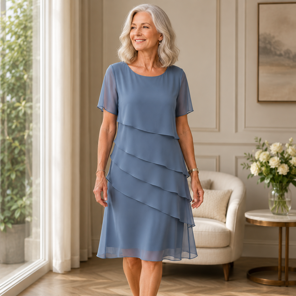 Linda | Ruffle Dress
