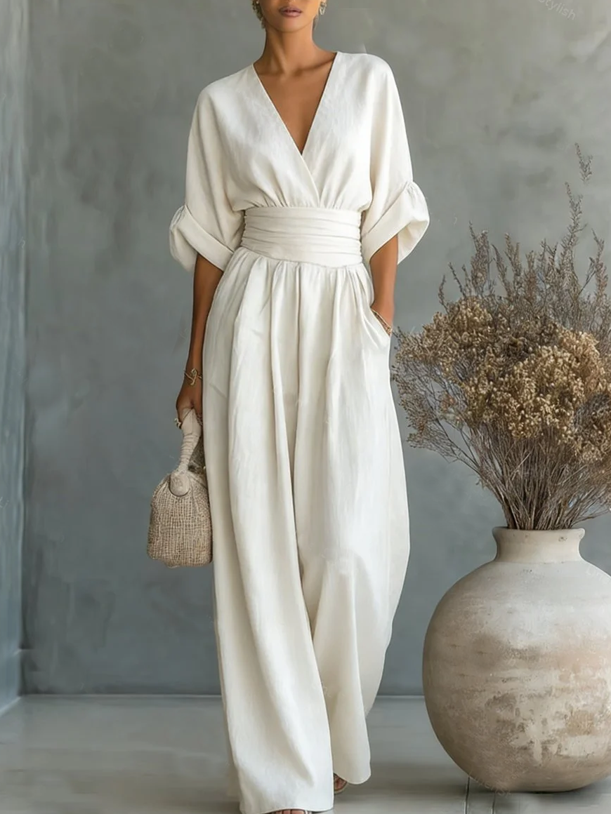 Aria | Elegant High-Waisted Jumpsuit
