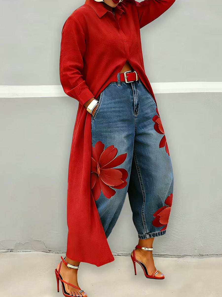 Willow | Printed Elegant Floral Pants