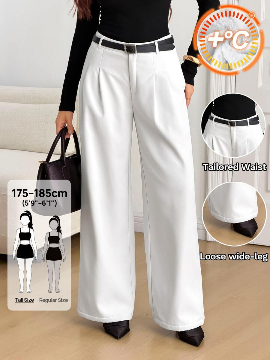 High Waist Pleated Wide Leg Pants