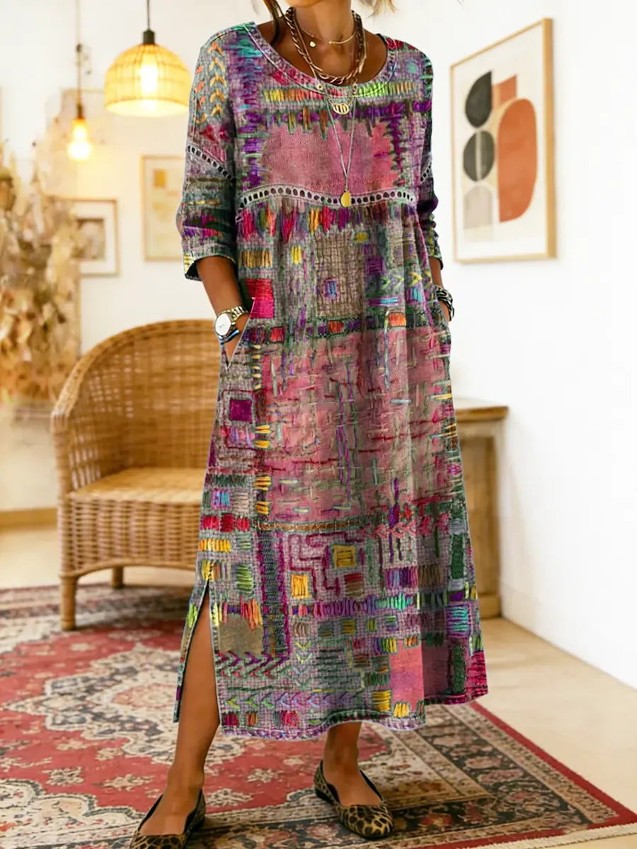 Lunara | Ethnic Patchwork Dress