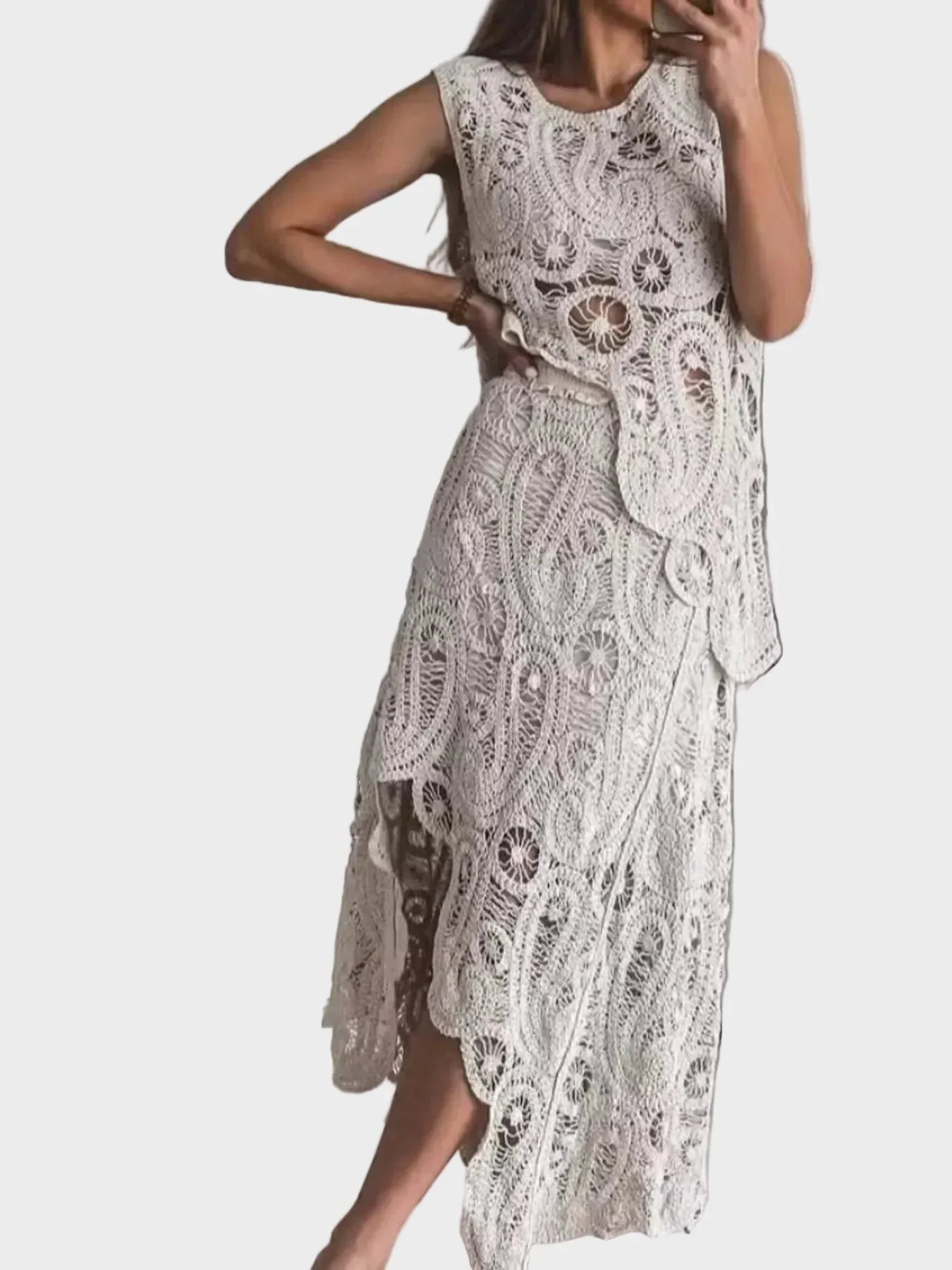 Carmella | Crochet Tank and Skirt Set