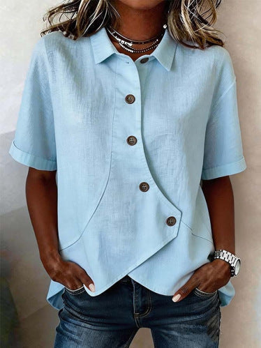 Isolde | Asymmetrical Button-Down Shirt