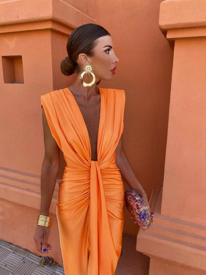 Olivia | Casual Draped Evening Dress