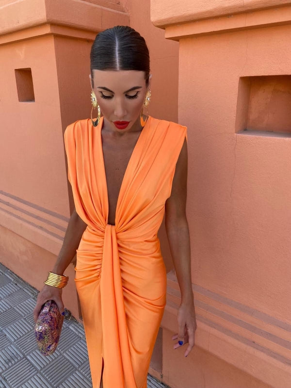 Olivia | Casual Draped Evening Dress