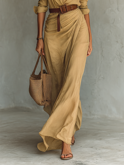Amelia | Maxi Dress with Lapel Collar