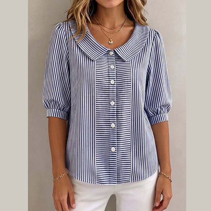 Rebecca | Button-Down Puffed Sleeve Blouse