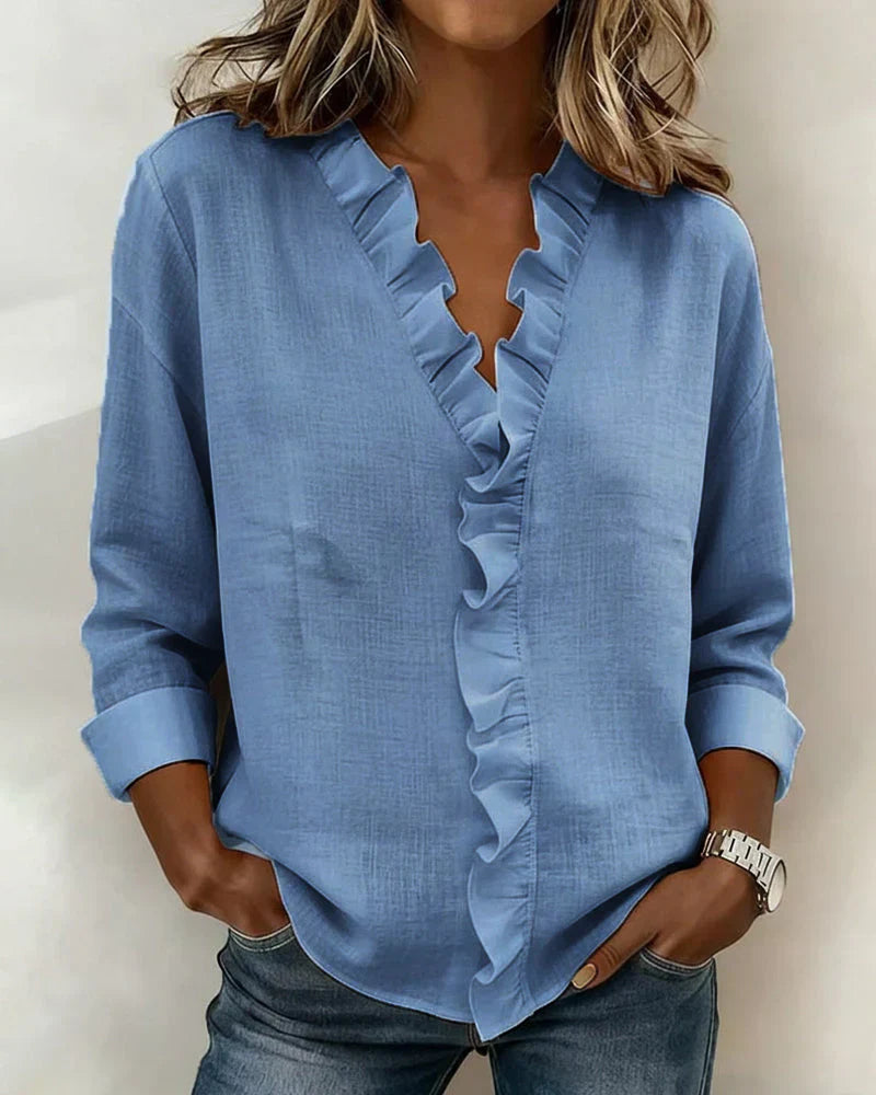 Milly | Long Sleeves Ruffled Blouse