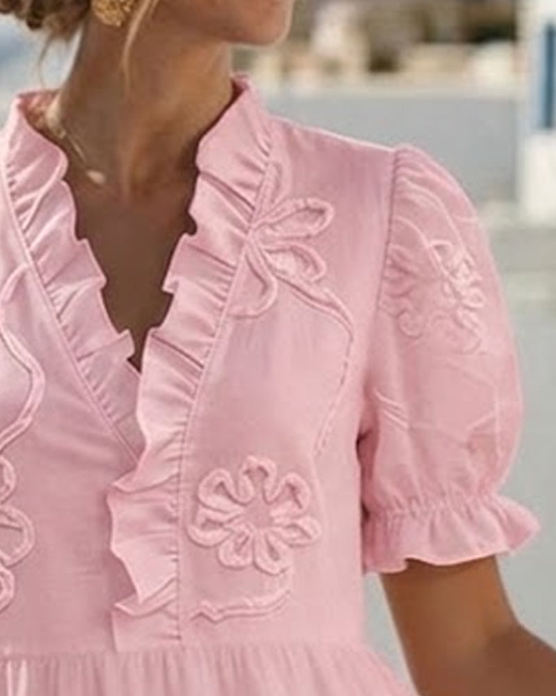 Claire | Floral Dress with Puff Sleeves