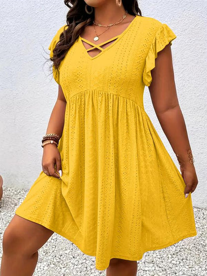 Amelia | Flattering V-Neck Mini Dress