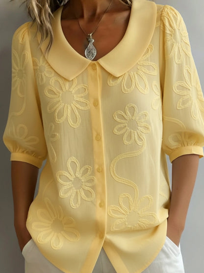 Lucy | Natural Light Floral Blouse