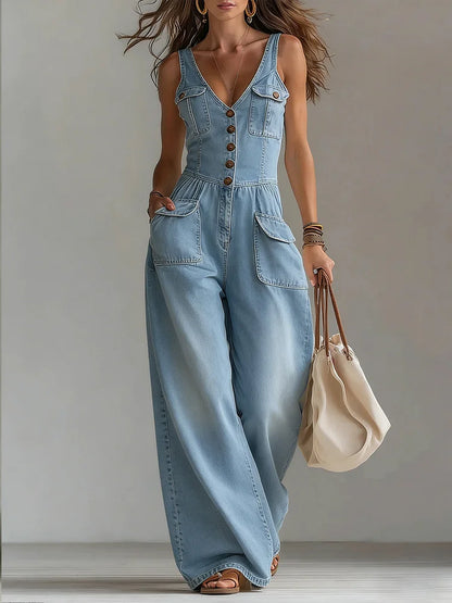 Sophie™ | Relaxed Denim Jumpsuit