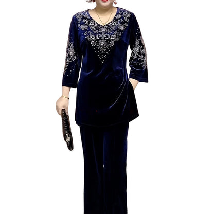Elvire - Chic Velvet Two-Piece Ensemble