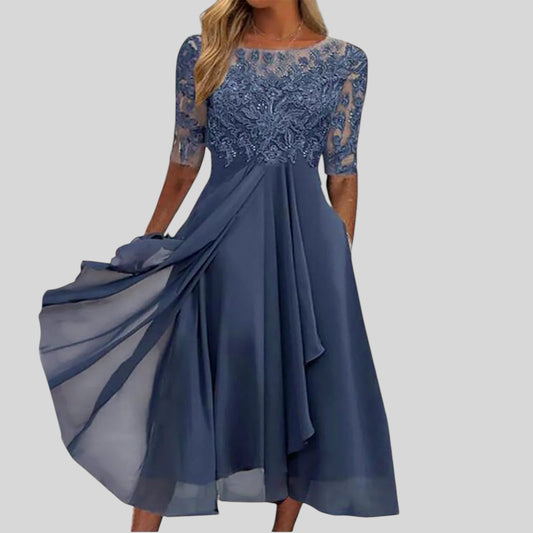 Zaria | Lace Midi Dress