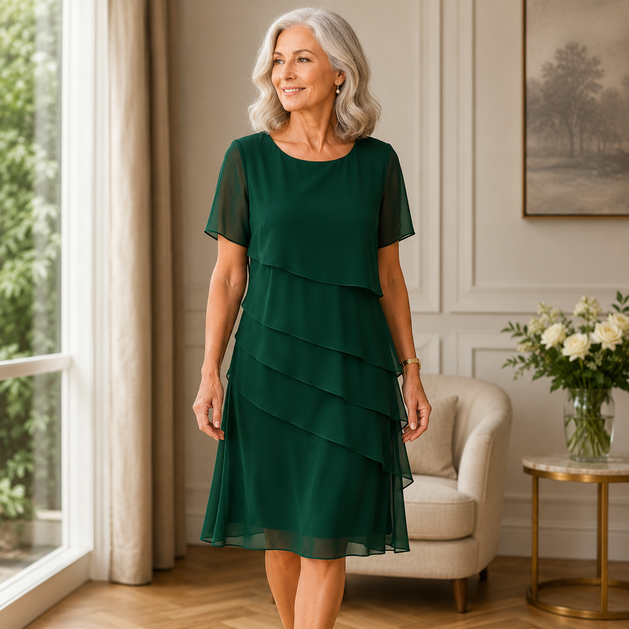 Linda | Ruffle Dress
