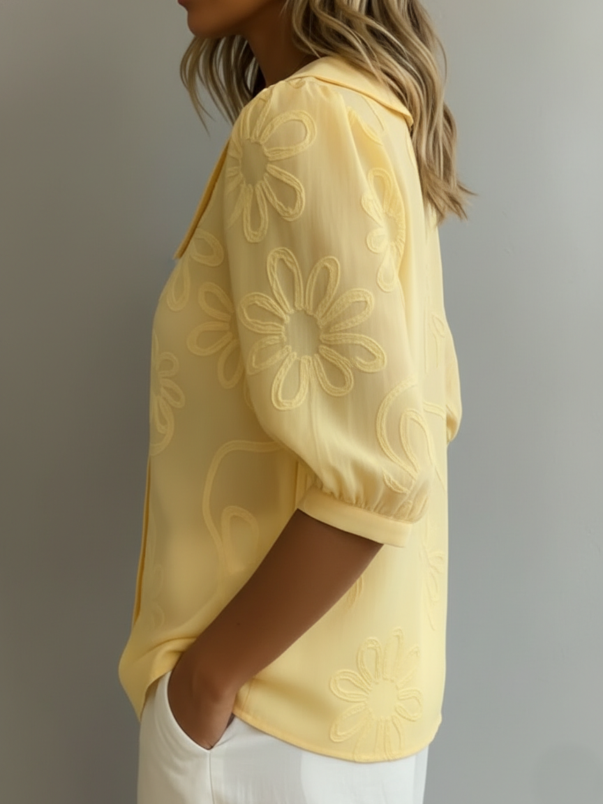 Lucy | Natural Light Floral Blouse