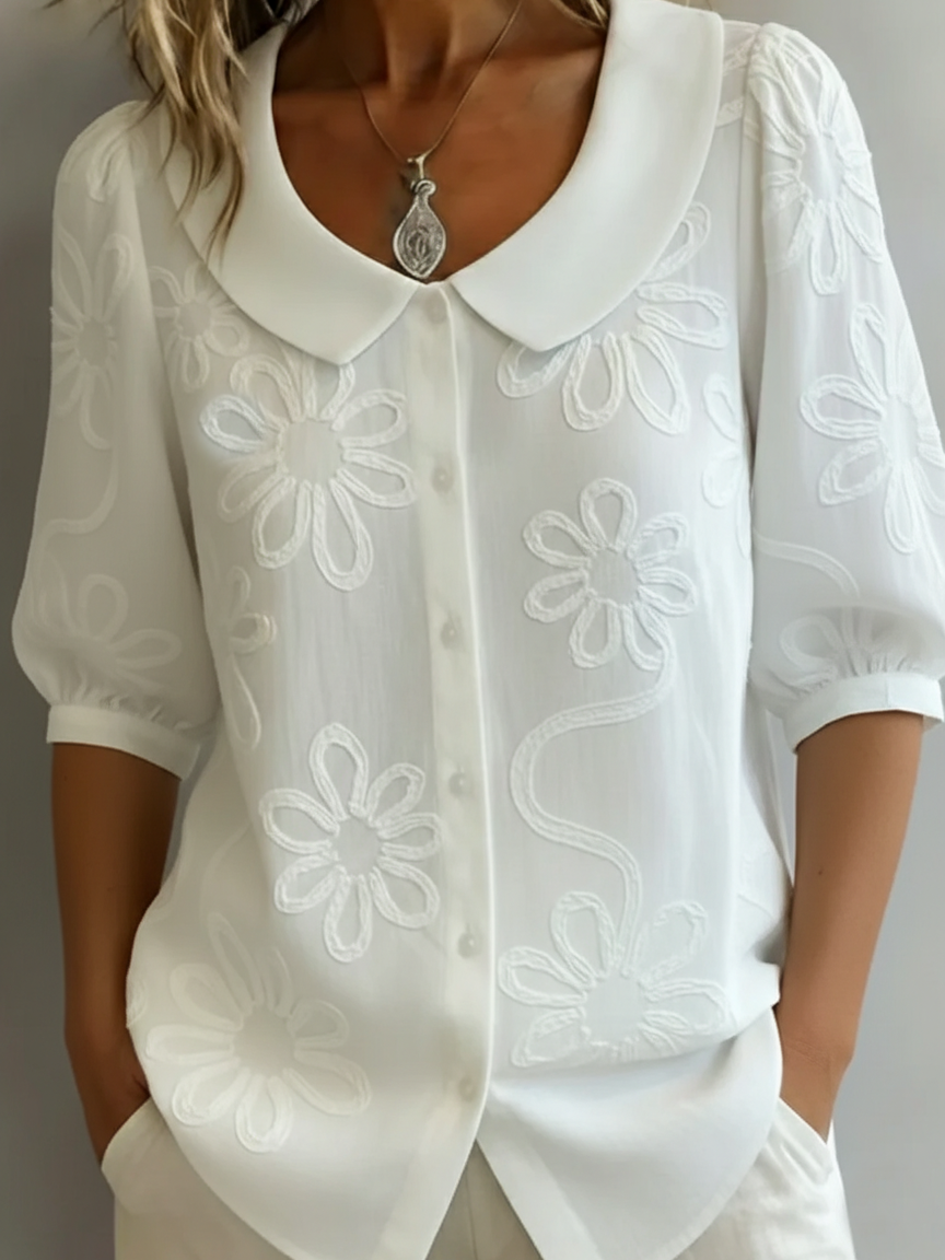 Lucy | Natural Light Floral Blouse