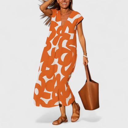 Valery™ - Flowing V-Neck Dress