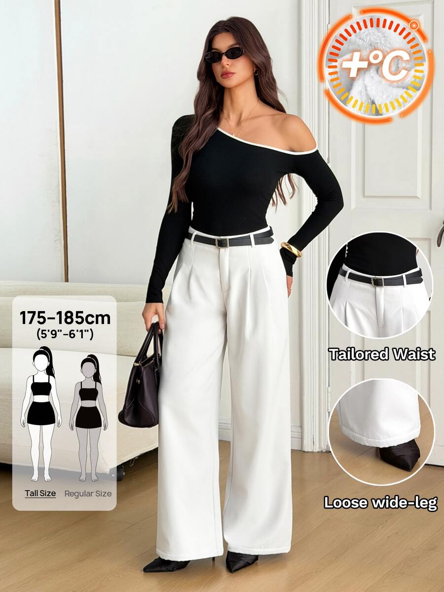 High Waist Pleated Wide Leg Pants