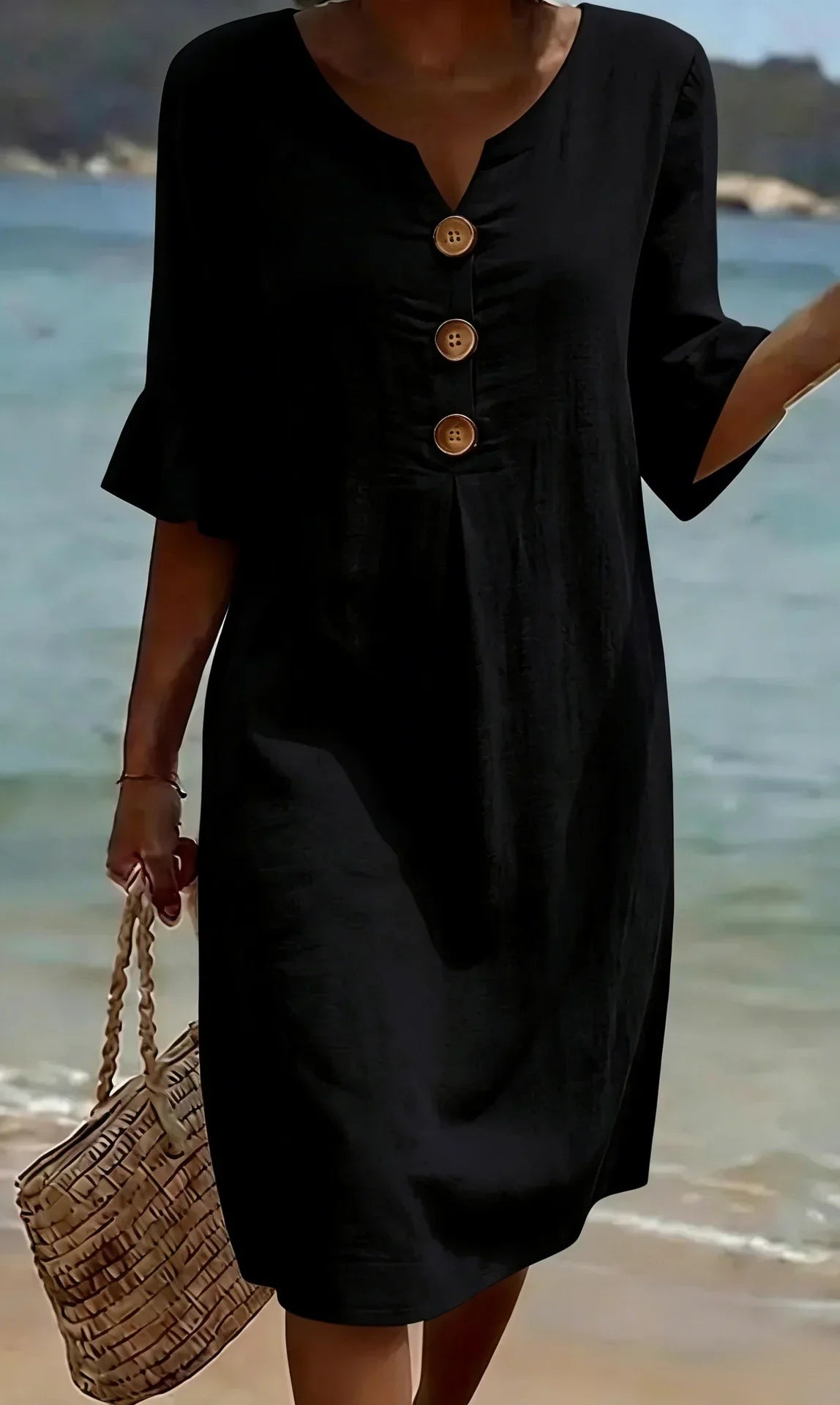 Michelle | Breathable Linen Shirt Dress