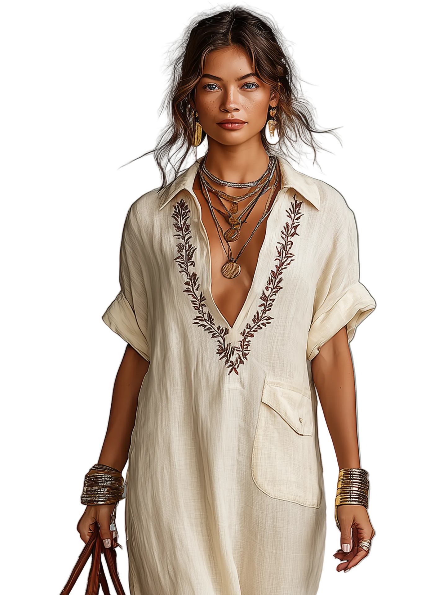 Sabrina | Embroidered Maxi Dress