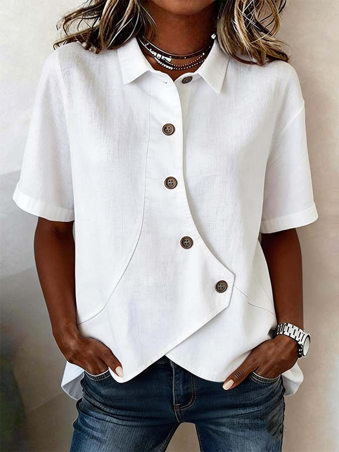 Isolde | Asymmetrical Button-Down Shirt