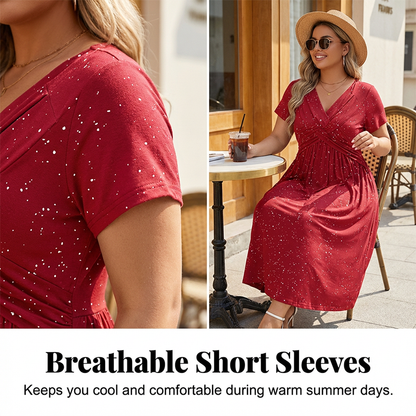 Olivia | Elegant V-neck Midi Dress