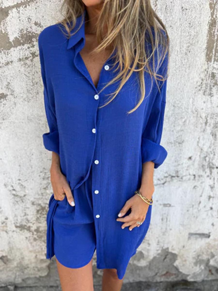 Melissa | Linen Blouse and Short Set