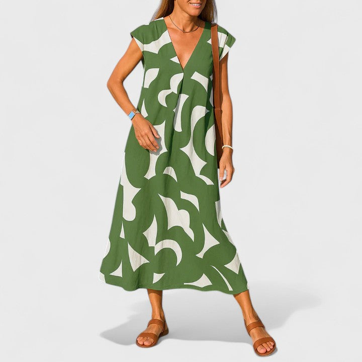 Valery™ - Flowing V-Neck Dress