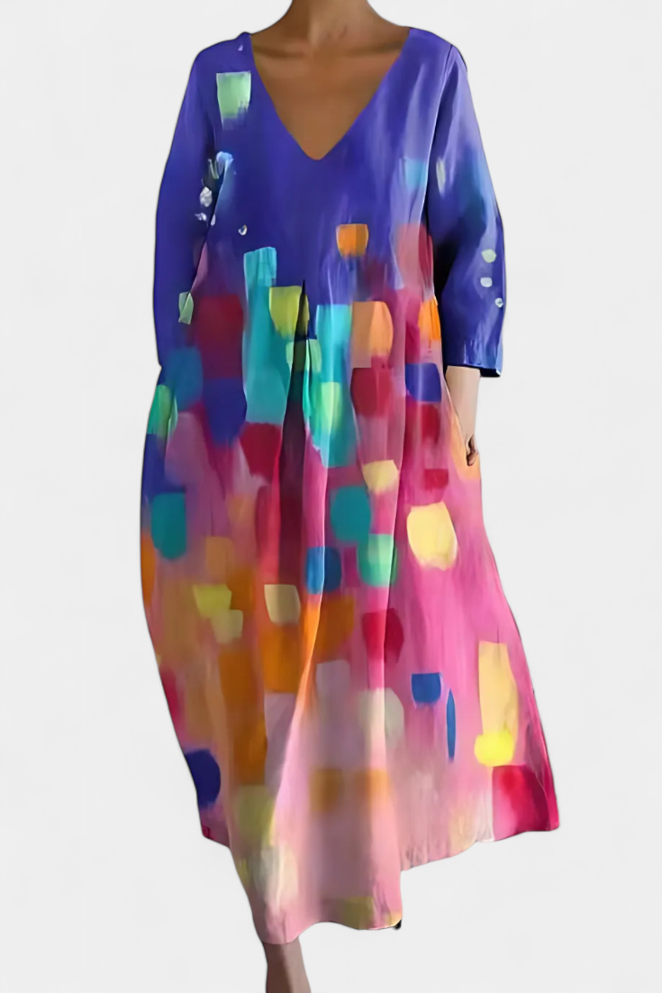 Isalde | Comfortable V-neck Dress