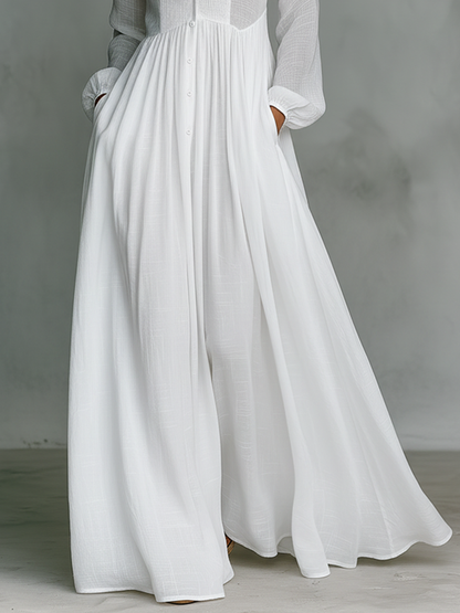 Serena | Button-Front Maxi Dress
