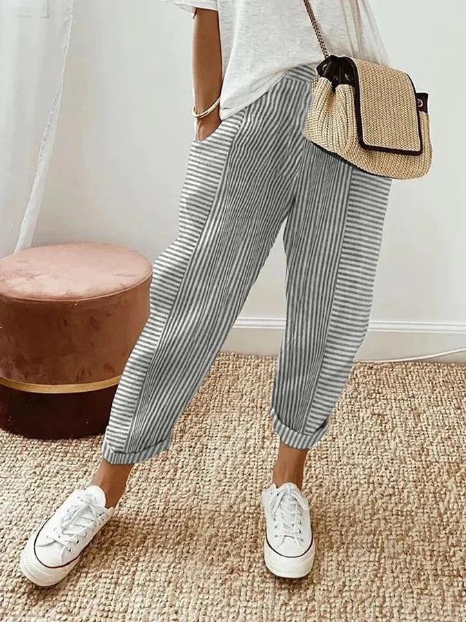 Amelyne | Flattering Stripe Pants