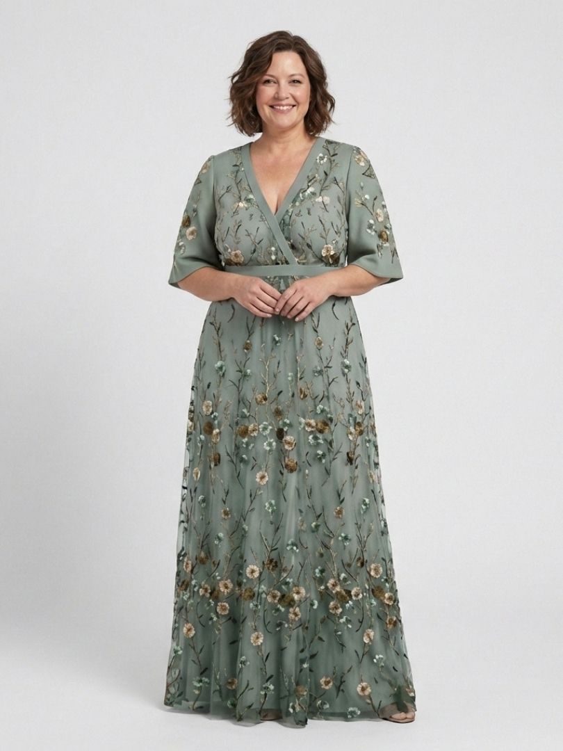 Dianne | Embroidered Floral Maxi Dress